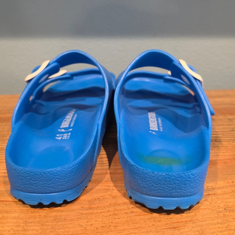 Birkenstock Mens Arizona EVA Sandals Blue Waterproof Slides Size 8 41 - Picture 4 of 12